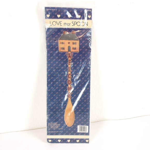 NEW!! DIY Wooden Spoon w/ "WELCOME" Letter Love that Spoon Cottagecore Decor - Picture 1 of 8